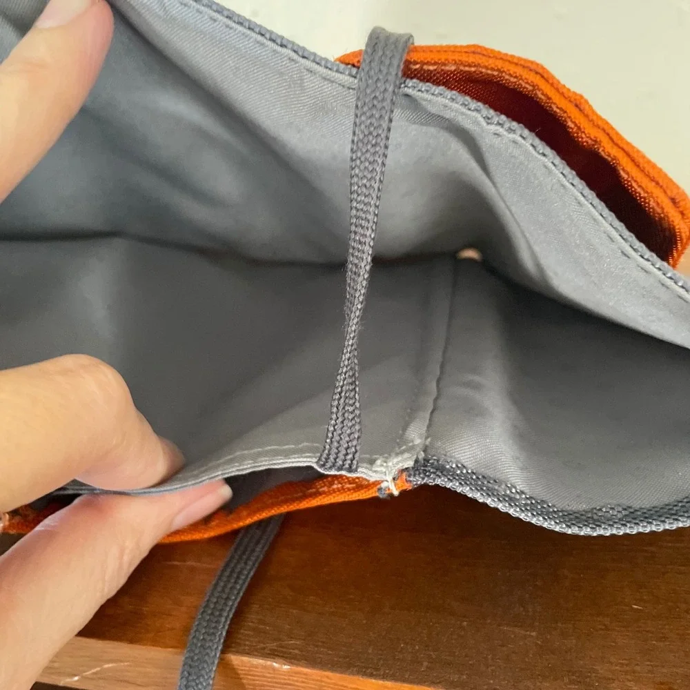 Samsonite Travel Passport Case Crossbody Bag Orange gray wallet cardholder‎
